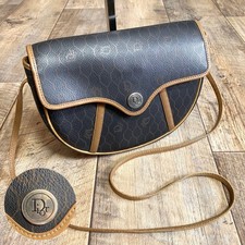 Borsa a tracolla Christian Dior a nido d'ape in pelle nera autentica