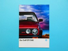 Brochure VW Golf 2 GTI G60 del