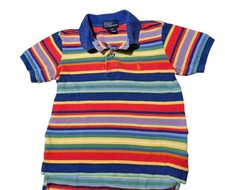 Polo RALPH LAUREN bambino 2T bambini ragazzi righe multicolore polo 100% cotone