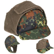 Originale Bw Bundeswehr Cappello Invernale Mimetico 53-64 Bustina Berretto Nuovo