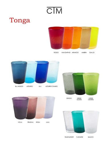 Bicchieri colorati tonga - bicchieri, in