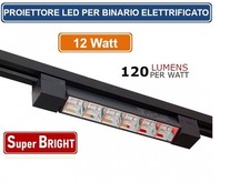Faretto binario 12w nero - 12w,