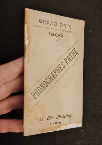 Catalogo phonographes pathe - phonographes,