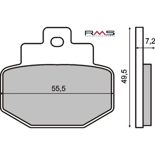 225100450 pastiglie freno rms - freno,