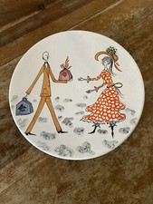 CERAMICA ROMETTI ITALY GRANDE PIATTO CENTROTAVOLA ALZATINA ANNI 60 Design 34cm