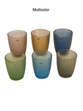 EVVIVA MOZART SET 6 BICCHIERI  ACQUA IN PASTA DI VETRO CL 32 VARIANTI