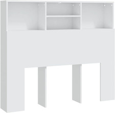 Testiera Con Contenitore Bianco 120X19X103,5 Cm