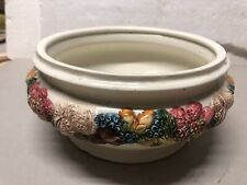 VINTAGE! vaso in ceramica- cachepot - foglie/frutti