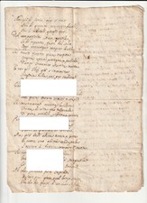 ANTICO SONETTO  MANOSCRITTO