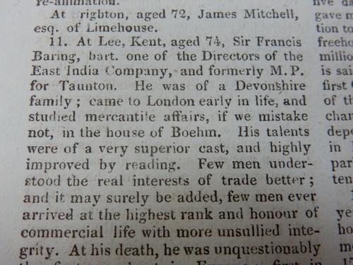 Sir francis baring - baring, east