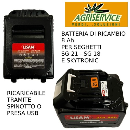 Batteria lisam ion 21v - batteria, 8ah