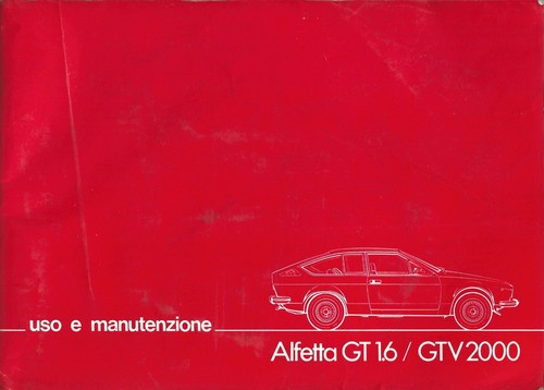 Manuale alfetta gtv - gt, /