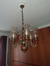 lampadario vero legno 6