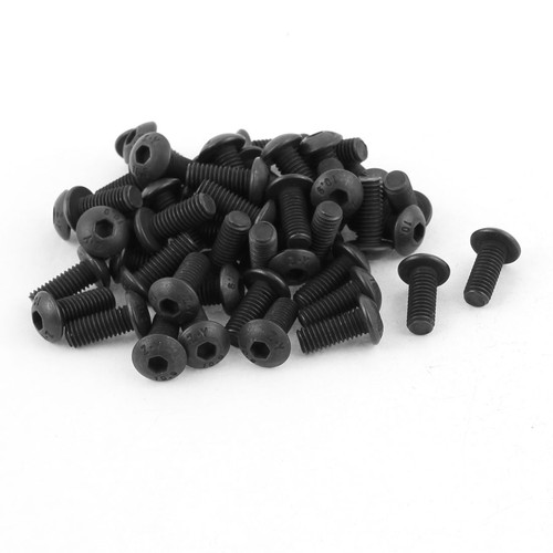 50pz nero 12mm lega - m5, x