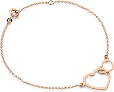 Braccialetto Due Cuori  in Oro