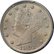 1902 Liberty V Nickel PCGS