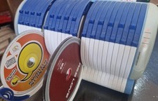 PORTA 60 CD/DVD POD BIANCO BLU E GRIGIO VINTAGE