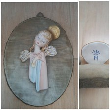 Vintage Ceramica Angelo Angioletto Capodimonte quadretto statuina