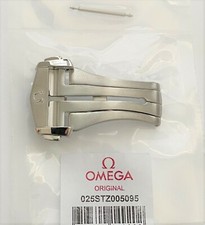 Fibbia deployante originale Omega Seamaster 20 mm acciaio spazzolato STZ005095