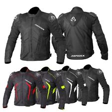 Giacca Tessuto Moto Protezioni CE Manica Staccabile Gilet Termico Removibile