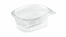 100 Vaschette per Alimenti 500 con Ovali Trasparenti PET Plastica Insalata