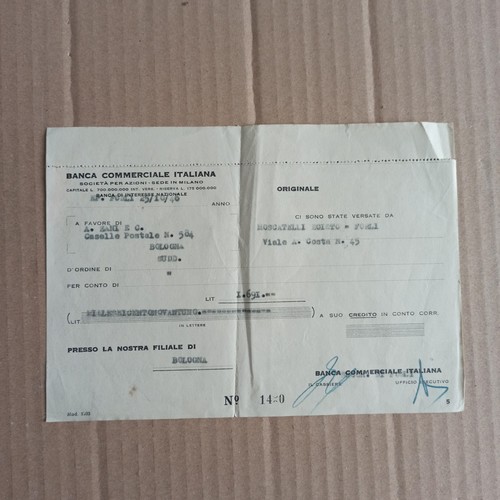 1946 banca commerciale - banca,
