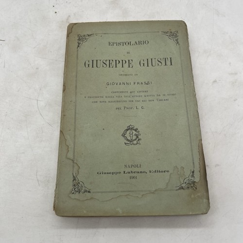 Epistolario giuseppe giusti - di,