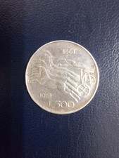 MONETA 500 LIRE ARGENTO