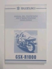 MANUALE USO MANUTENZIONE SUZUKI GSX-R 1000 2000  LIBRETTO ORIGINALE ITALIANO