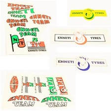 ADESIVI ENNETI TEAM DIVERSI COLORIO E MISURE PER CARROZZERIA E RUOTE 