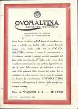 Carta Assorbente "Ovomaltina"