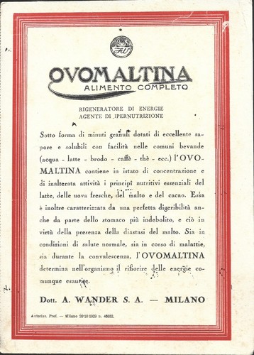 Carta assorbente ovomaltina - assorbente, "ovomaltina"