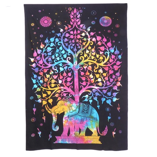 Arazzo hippie elefante