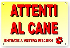 ATTENTI AL CANE CARTELLO TARGA
