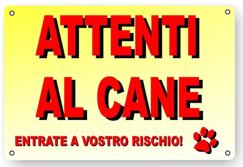 Attenti cane cartello targa - cane,