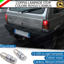 COPPIA LAMPADE LED STOP CANBUS POSTERIORI FIAT PANDA MK1 ROSSO CANBUS NO ERROR