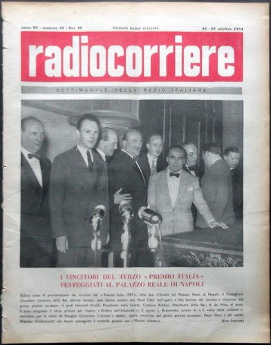 Radiocorriere 1951 premio - radiocorriere, 1951#43-premio