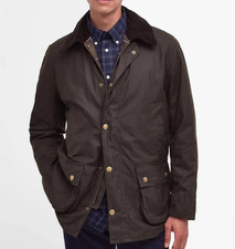 BARBOUR Ashby giacca foderata a quadri in tela cerata tartan US XXL oliva usata in ottime condizioni