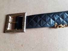 Cintura da donna in pelle nera