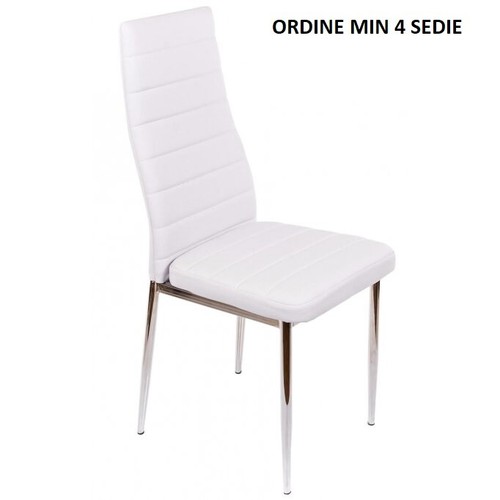 Sedia similpelle bianca - sedia,