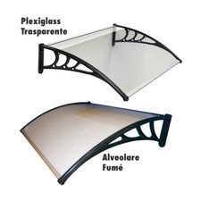 Pensilina in policarbonato plexiglas trasparente tettoia porta finestre tettoia