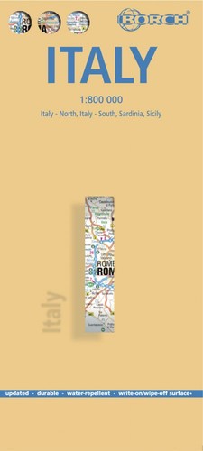 Laminated italy road map - map, by