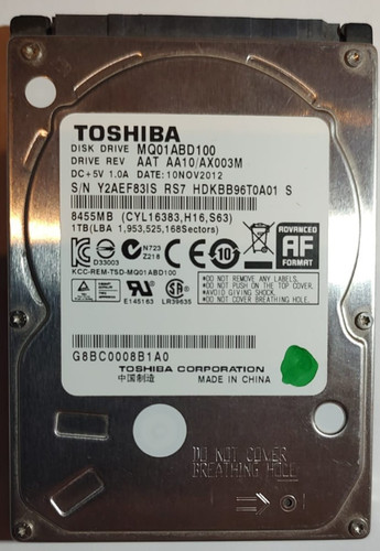 Toshiba hdd 5400 rpm - 1,