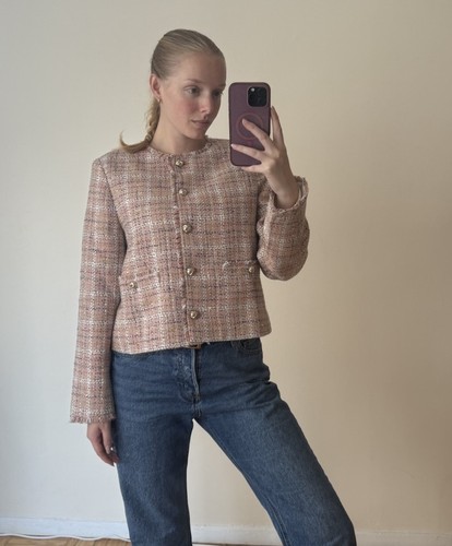 Giacca blazer tweed loft - , rosa