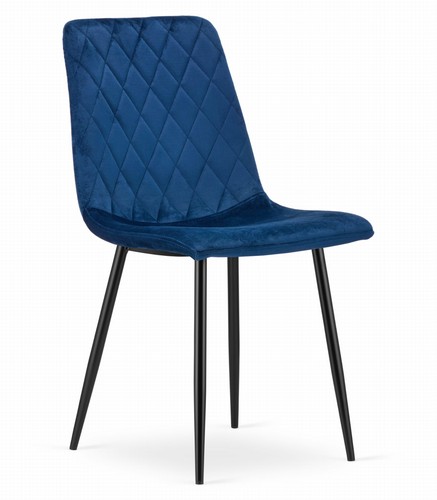 Sedia torino velluto blu - -,