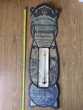 ANTICO TERMOMETRO BAROMETRO A MERCURIO PUBBLICITARIO SEME BACH IST. BACOLOGICO