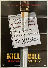 MANIFESTO  ORIGINALE CINEMA 2F KILL BILL VOLUME 2 QUENTIN TARANTINO 1° EDIZIONE
