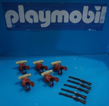 playmobil vintage western n.5 selle con fodero sx e  fucili anno 1987 serie 3485
