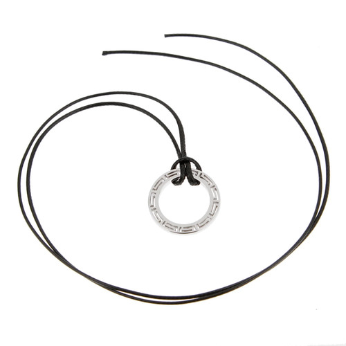 Collana pelle con ciondolo - in,