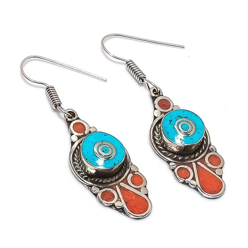 Orecchini corallo rosso - orecchini,